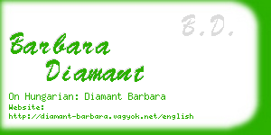 barbara diamant business card